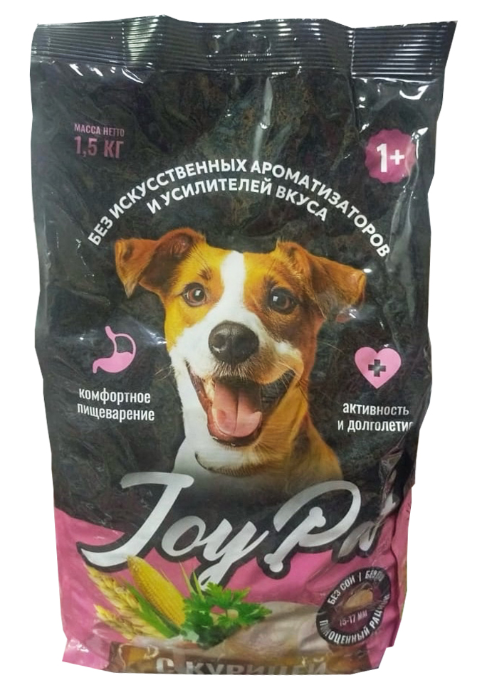 Корм сухой для взрослых собак ср/круп пород с курицей JoyPet 1,5кг