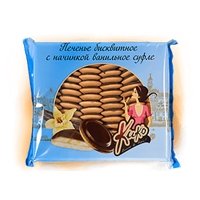 Печенье бисквитное КиКо в кондитерской глазури с начинкой ванильное суфле 1,1кг, ООО ГК Кинельский К