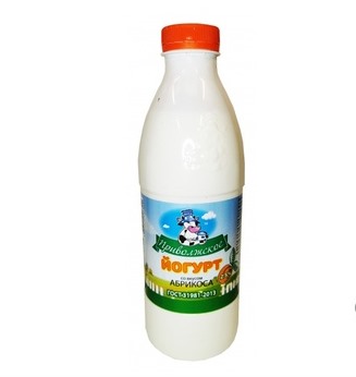 Йогурт питьевой «Приволжское» 2,5% абрикос 900г БЗМЖ ИМЖК ООО