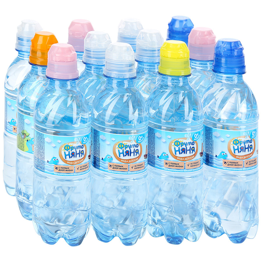 Вода питьевая детская "Фрутоняня" 0,33 л (упаковка 0,33л*12шт) 