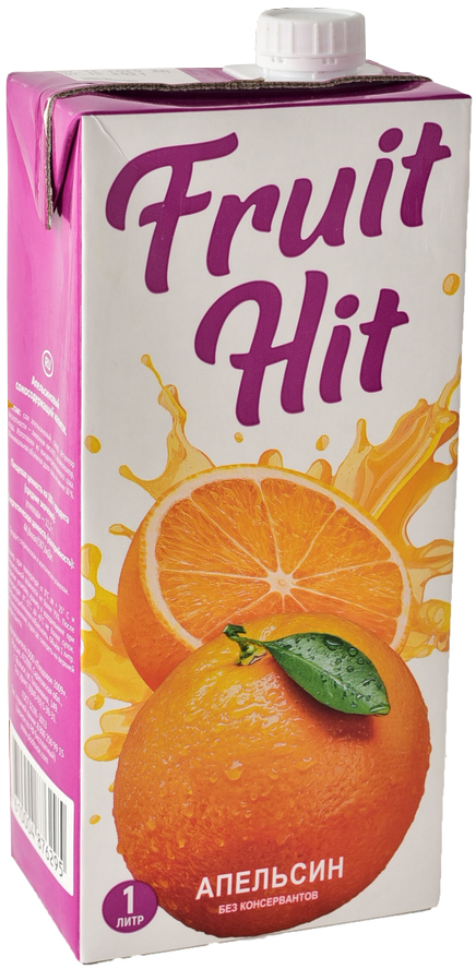 Напиток "FRUIT HIT" с/с Апельсин 1л т/пак ООО "Тенкард"