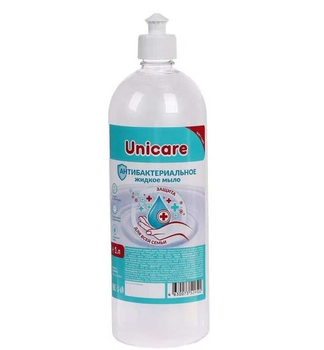 Антибактериальное мыло Unicare ПЭТ пуш пул 1 л