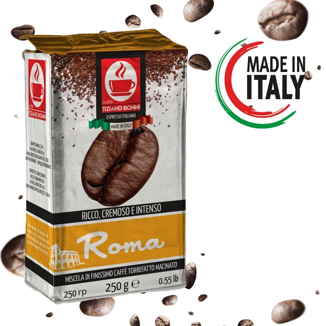 Кофе молотый Caffe Tiziano Bonini Roma 250г в/у