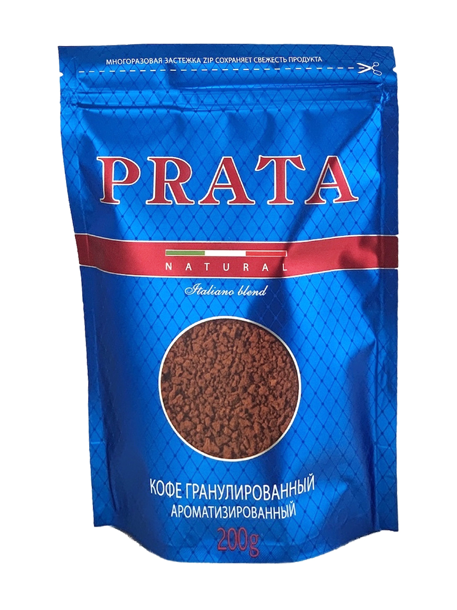 Кофе раств.гранулированный PRATA ароматизированный 200гр. ZIP пакет