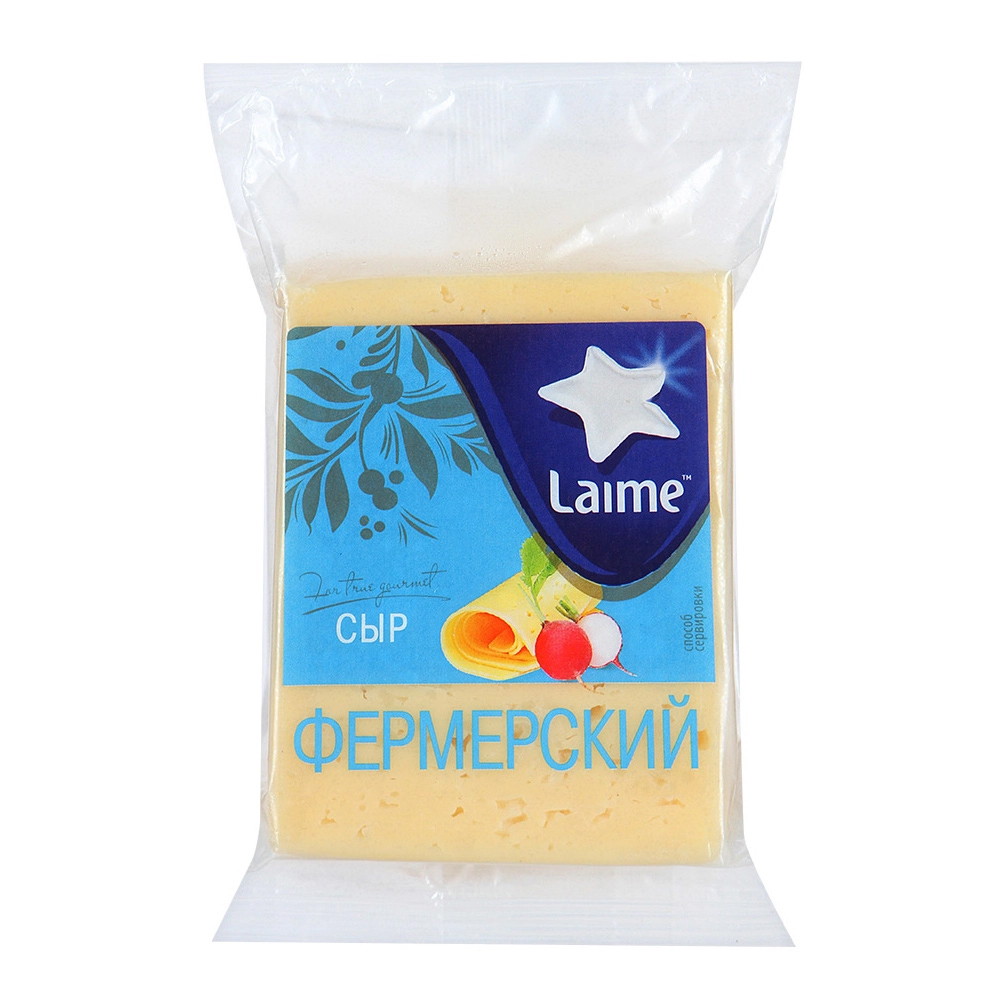 Сыр Фермерский 50% Laime вес. БЗМЖ.