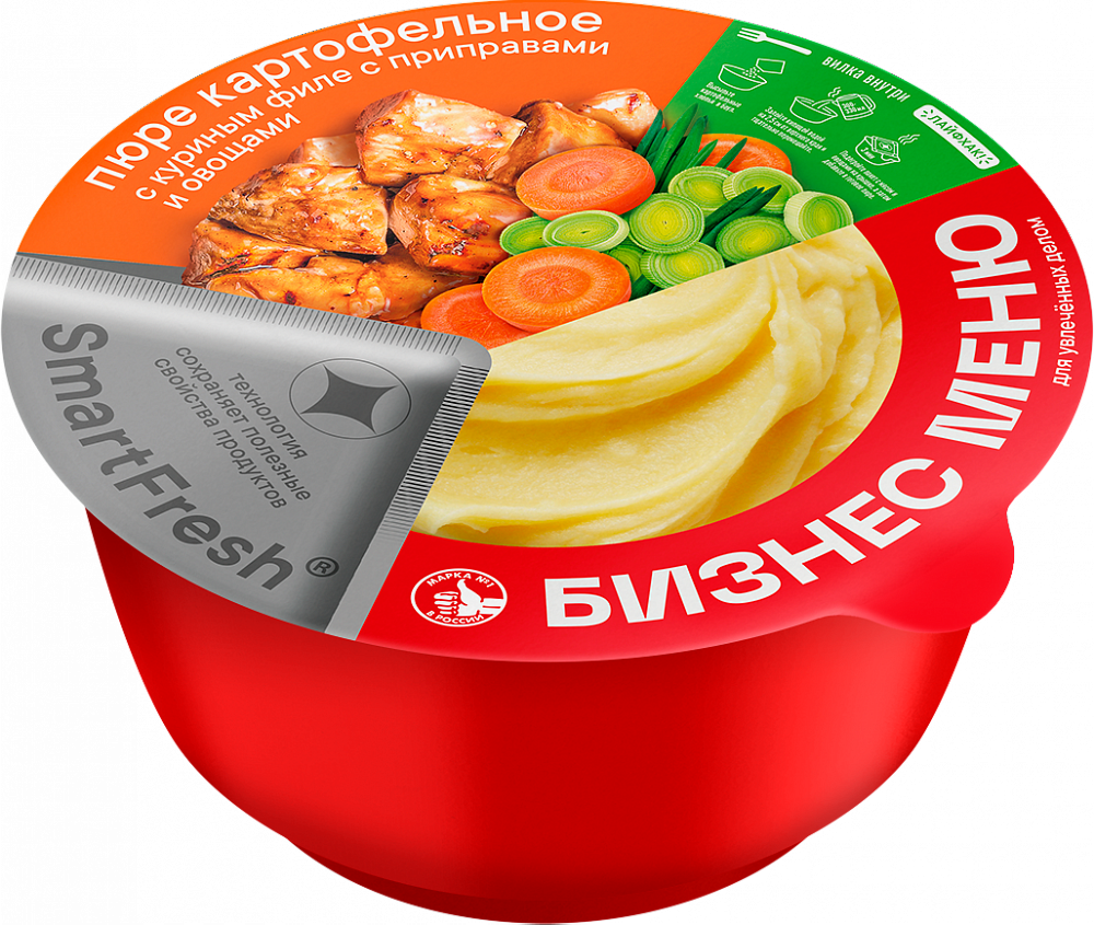 Пюре картофельное БП «Премиум Обед» с курицей 111гр, Импрод ООО